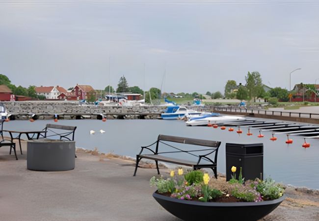 Ferienwohnung in Bergkvara - Wunderbares Studio-Apartment mit Meerblick an der Ostseeküste wenige Meter vom Strand 