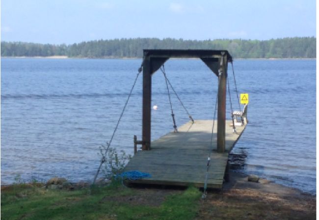 Ferienhaus in Köpmannebro - Einzigartiges Ferienhaus 40 Meter vom Wasser mit Boot