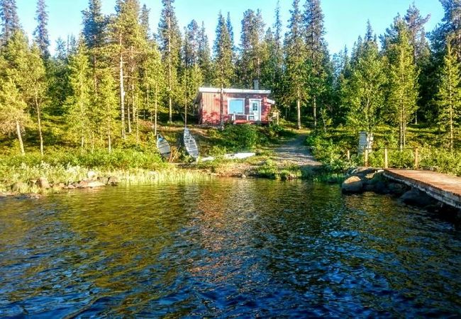 Ferienhaus in Kiruna - Urlaub am Wasser mit Nordlichtern oder Mitternachtssonne