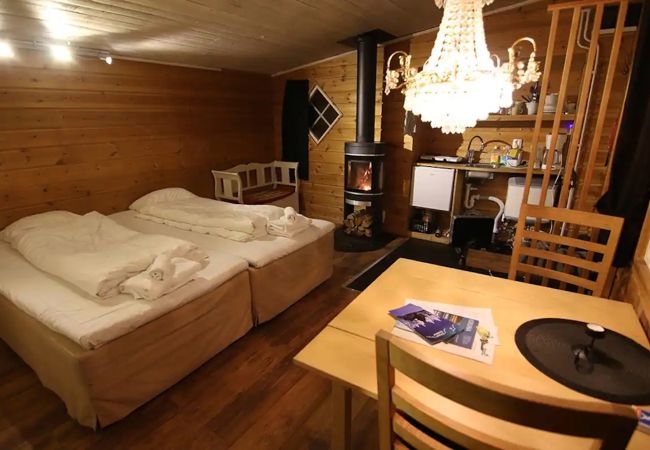 Ferienhaus in Kiruna - Urlaub am Wasser mit Nordlichtern oder Mitternachtssonne