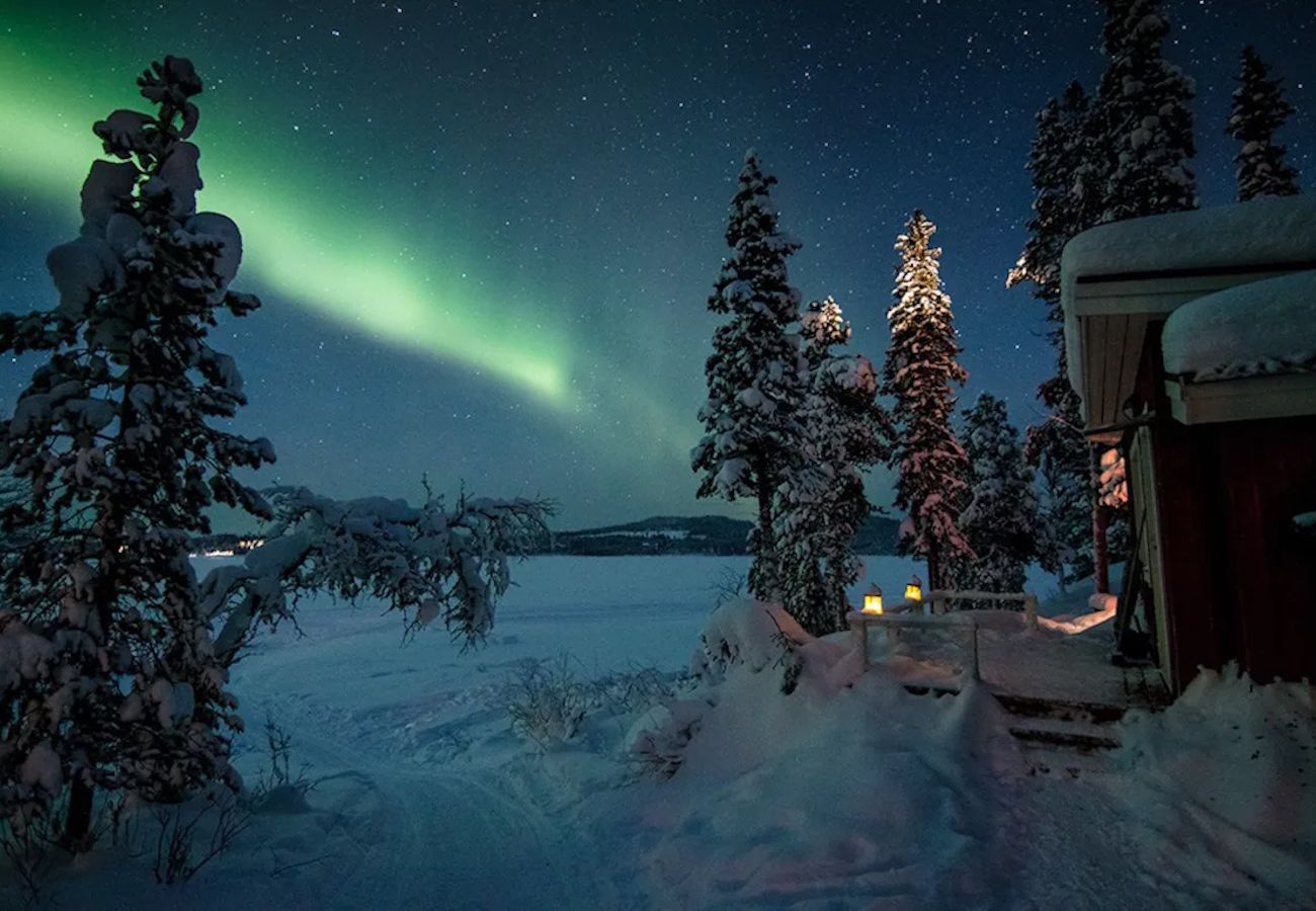 Ferienhaus in Kiruna - Urlaub am Wasser mit Nordlichtern oder Mitternachtssonne