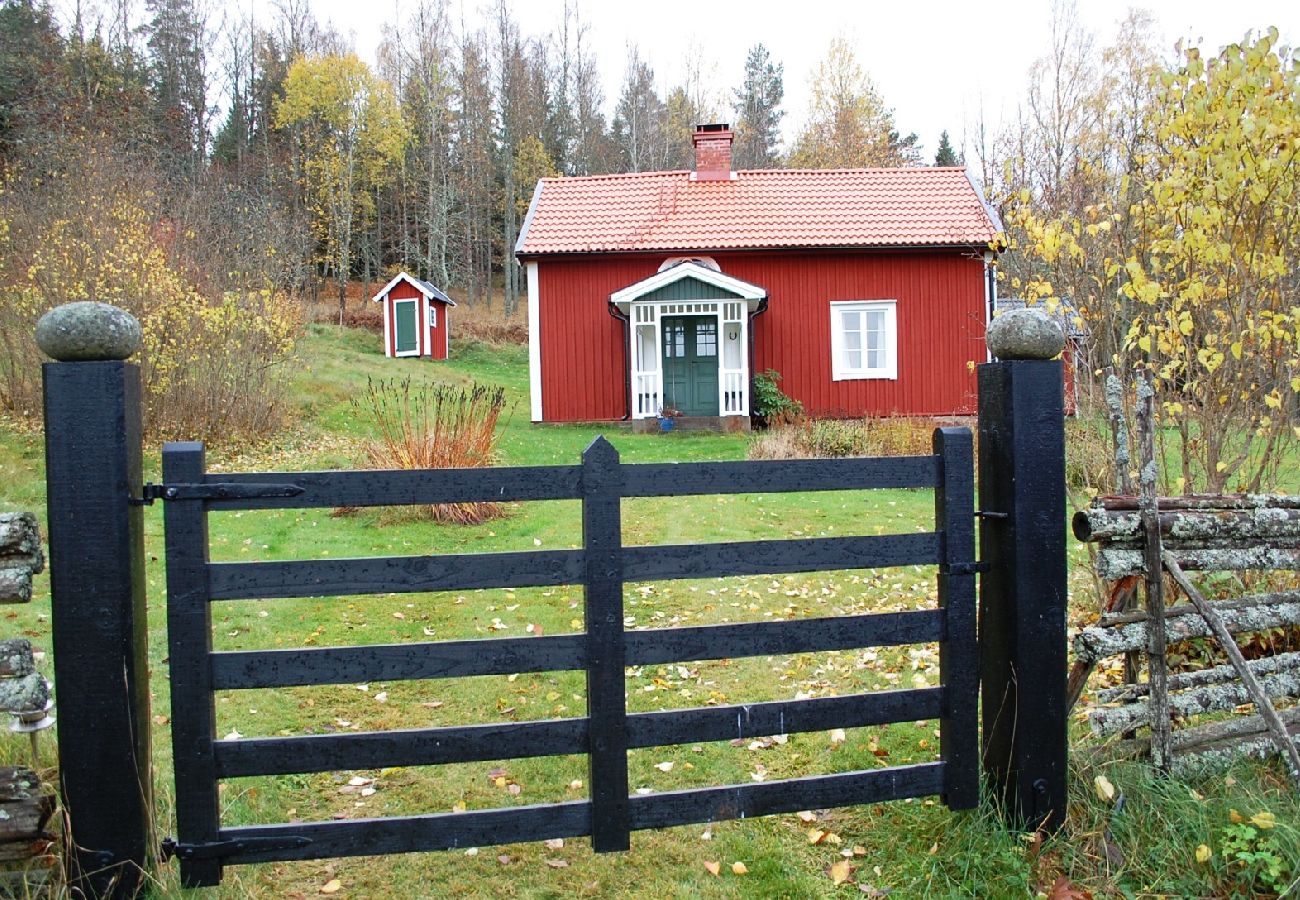 Ferienhaus in Ydre - Rot-weisses Ferienhaus am Wald und unweit vom See und Bademöglichkeiten