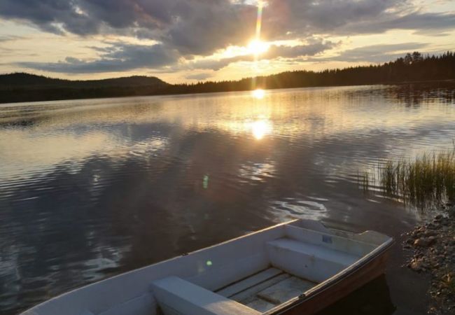  in Arvidsjaur - Neuerbaute Ferienhütte mit Boot und Sauna