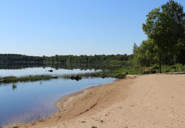 Ferienhaus in Väckelsång - Komfort-Ferienhaus mit Seeblick, Motorboot und beheiztem Pool vor der Tür