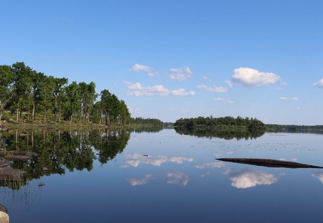 Ferienhaus in Väckelsång - Komfort-Ferienhaus mit Seeblick, Motorboot und beheiztem Pool vor der Tür