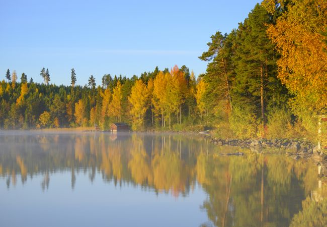 Ferienhaus in Gällö - Wunderbares Ferienhaus direkt am See mit Sauna, Wifi und Wildnisbad