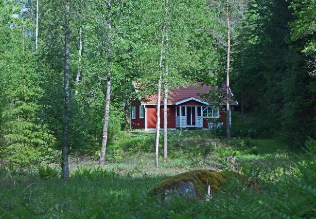 Ferienhaus in Sexdrega - Urlaub mit Boot am See und Internet