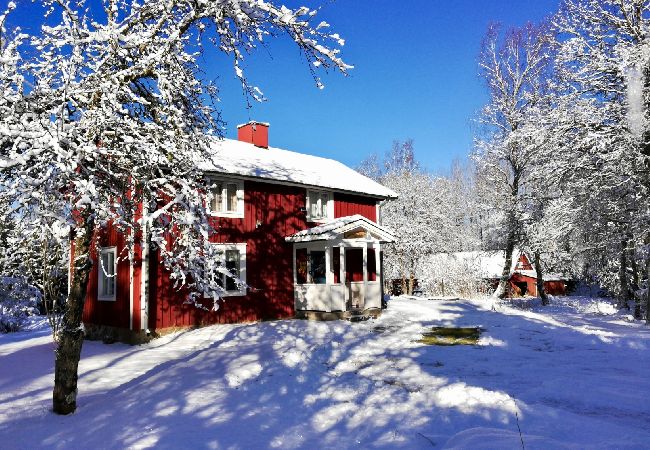 Ferienhaus in Sävsjöström - Urlaub in Alleinlage mitten im Wald mit Sauna und Kanu