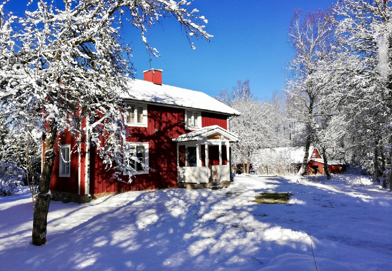 Ferienhaus in Sävsjöström - Urlaub in Alleinlage mitten im Wald mit Sauna und Kanu