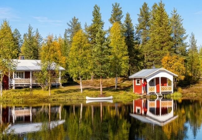 Ferienhaus in Nattavaaraby - In der Wildnis am See und wunderschöner Natur (ohne Strom, Wasser, Badezimmer)
