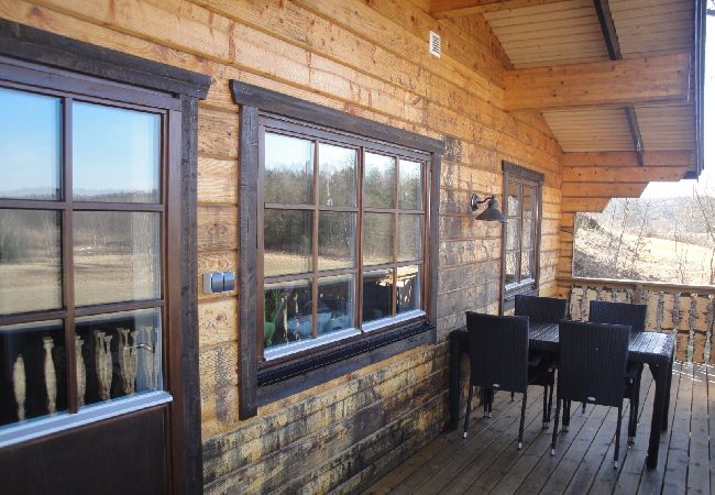 Ferienhaus in Karl Gustav - Wikinger-Ferienhaus mit Seeblick und hervorragenden Angelmöglichkeiten