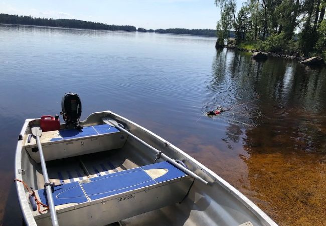 Ferienhaus in Stockaryd - Urlaubsparadies am See mit Boot und Sauna