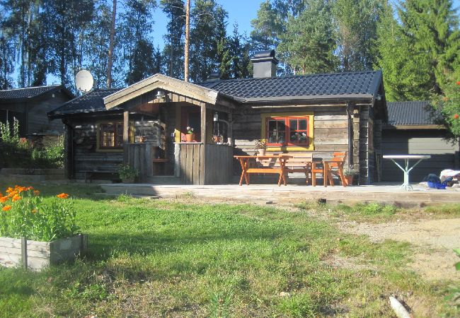 House in Liden - Holiday home directly located on the lake with swimming area