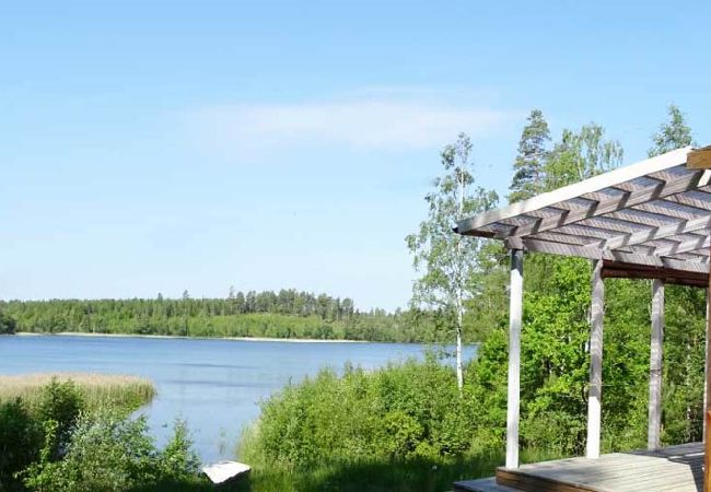 House in Hultsfred - Holiday home with direct lake location and bridge