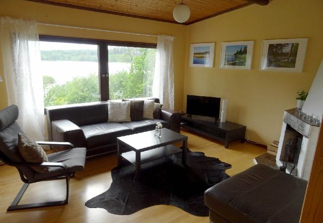House in Hultsfred - Holiday home with direct lake location and bridge