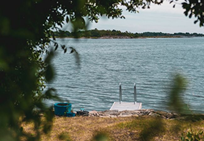  in Ronneby - Top location on the seafront with its own patio by the water