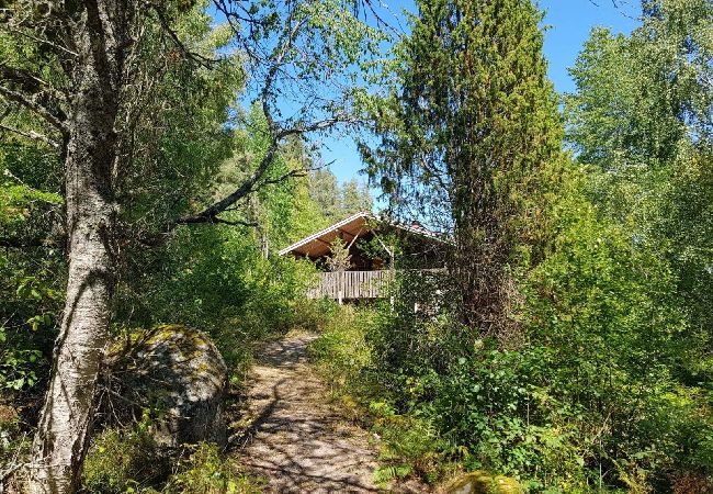 House in Horn - Beautiful log holiday home not far from the lake with the possibility of motorboat rental