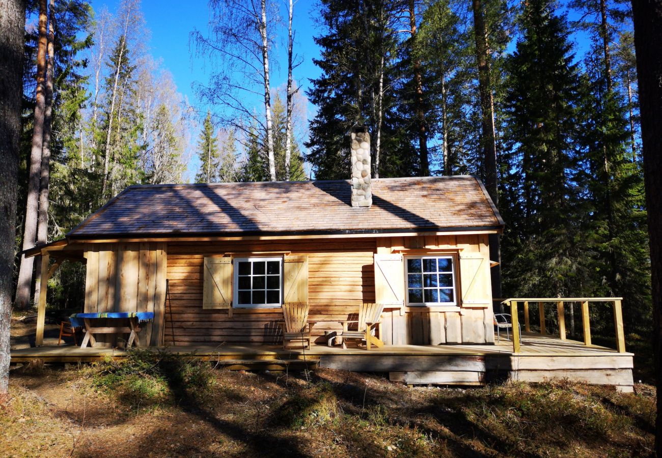 House in Gällö - Cozy log cabin on the lakeshore and in the middle of the forest