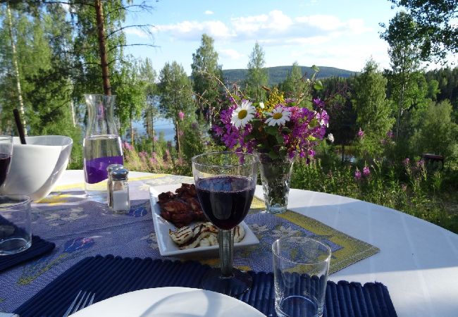 Stuga i Trehörningsjö - Härlig stuga vid sjö med egen brygga