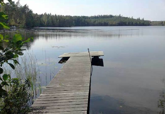 Stuga i Hultsfred - Underbart fritidshus med sjöläge, båt och internet