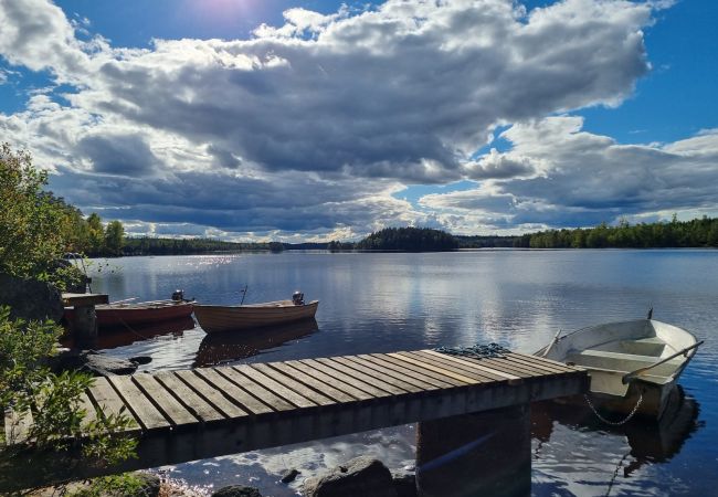 Stuga i Hallaryd - Semester vid sjön med sjöutsikt och internet