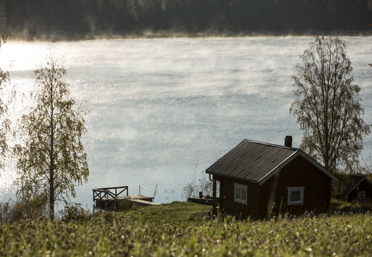 Stuga i Gällö - Underbart fritidshus precis vid sjön med bastu, WiFi och vildmarkspool