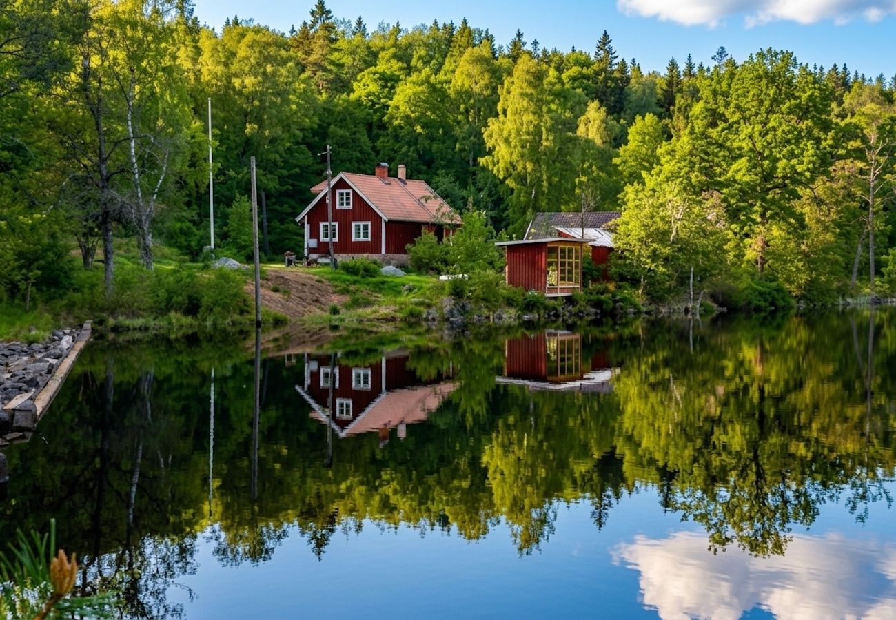Stuga i Tving - Naturparadis vid en liten sjö i södra Sverige