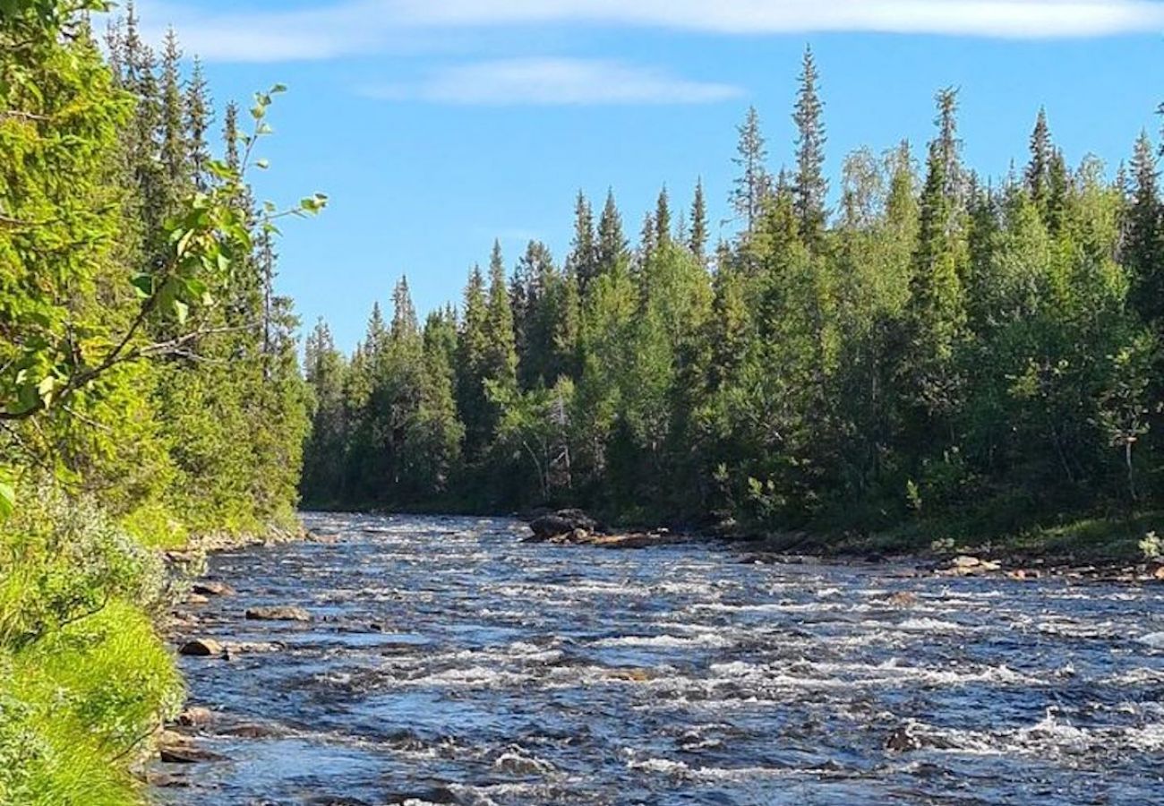 Stuga i Valsjöbyn - Förtrollande panoramautsikt över sjön och bergen