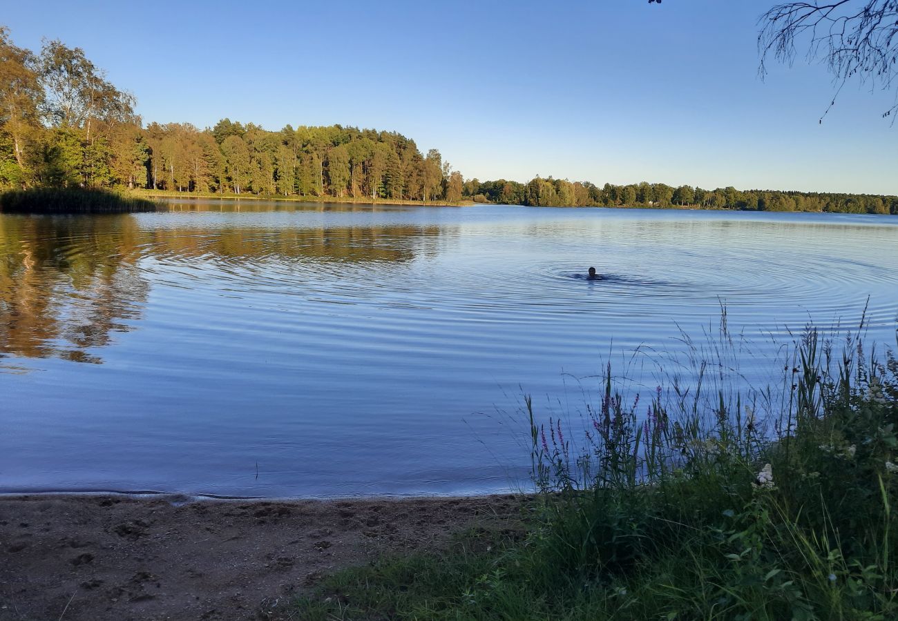 Stuga i Holmsjö - Renoverat fritidshus med panoramautsikt över sjön och egen båt 